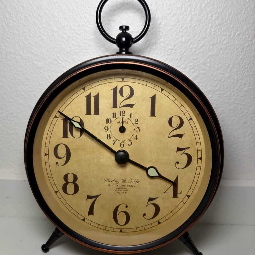 Vintage Black and Tan Wall Clock